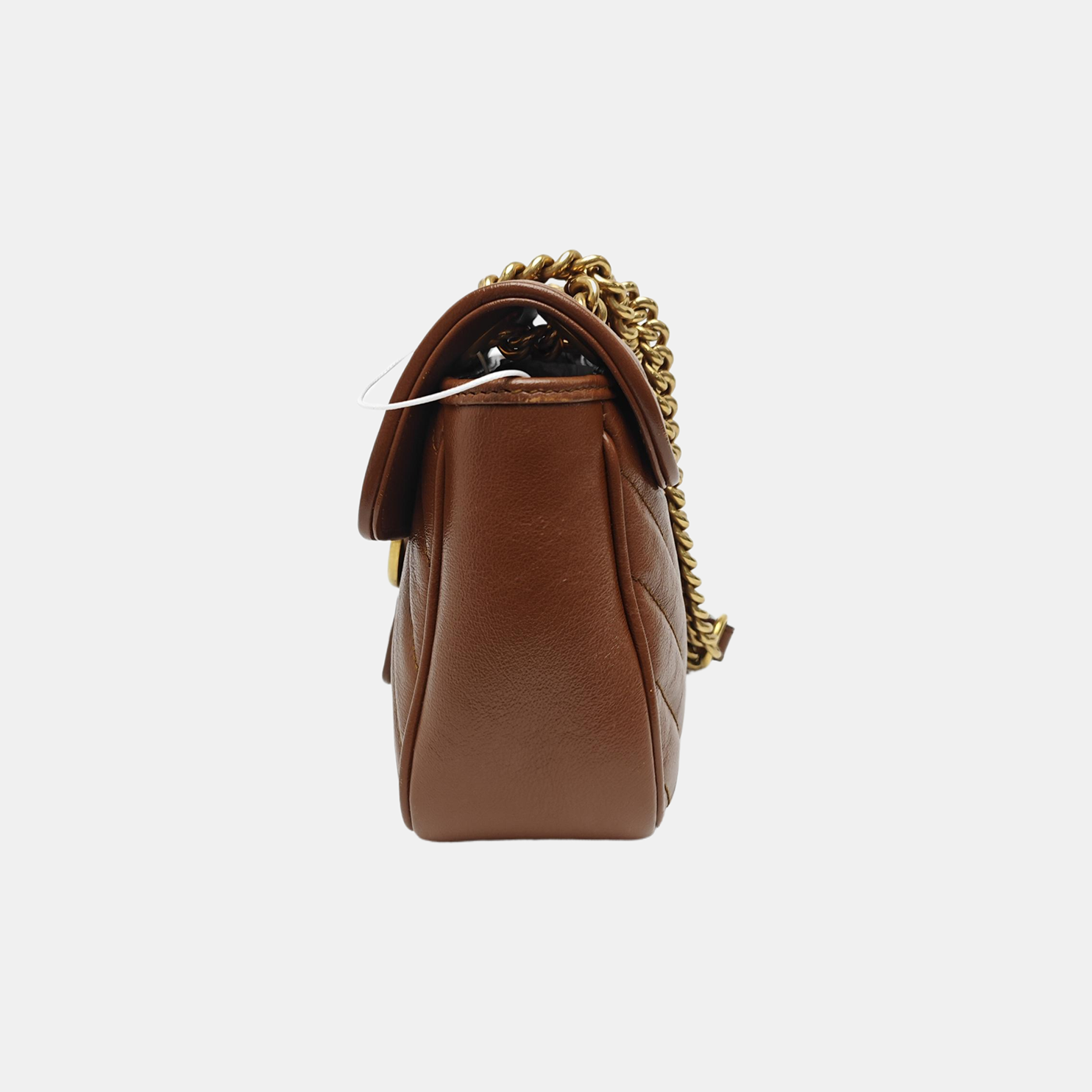 GG Marmont Medium Quilted Calfskin Brown