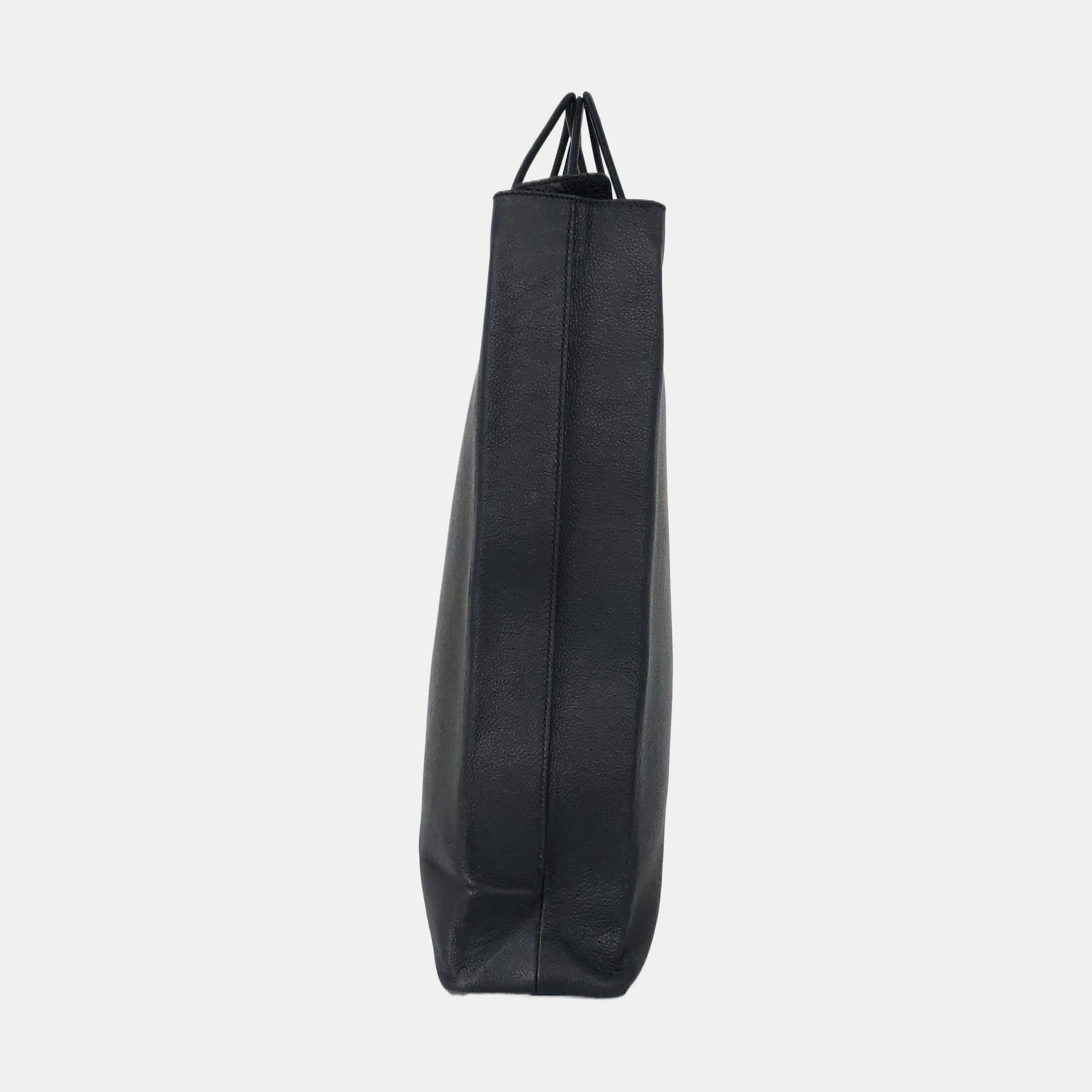 Shopping Bag Calfskin Black