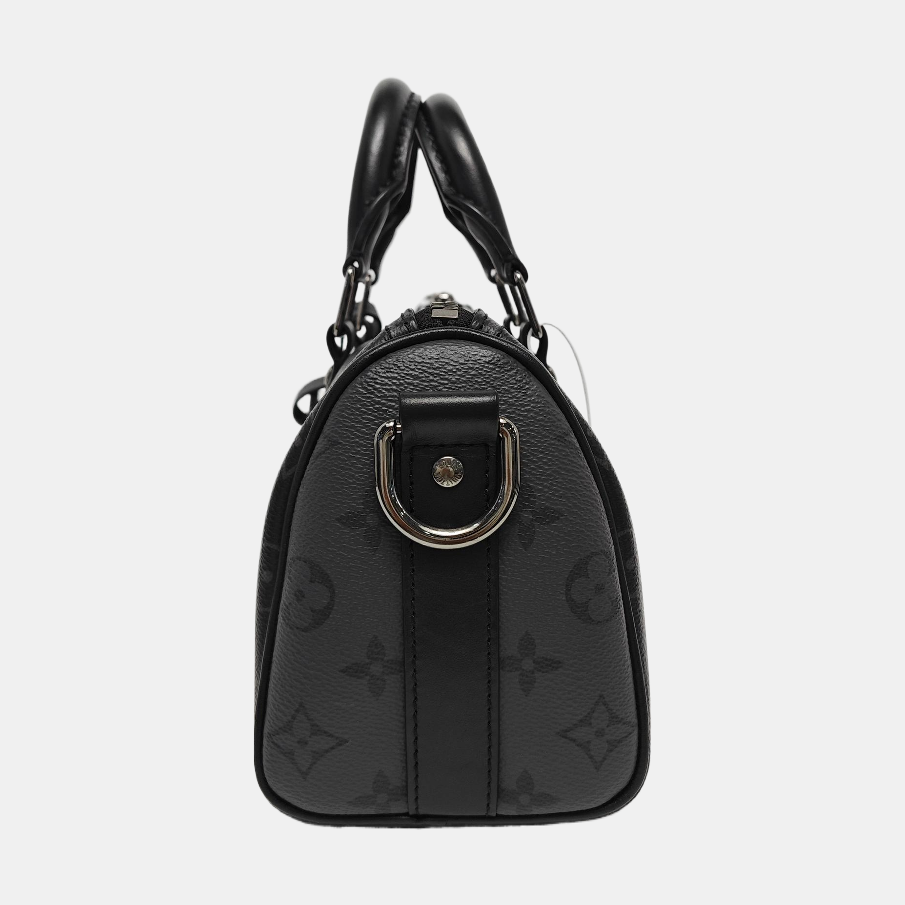KEEPALL 25 Monogram Coated Canvas Black