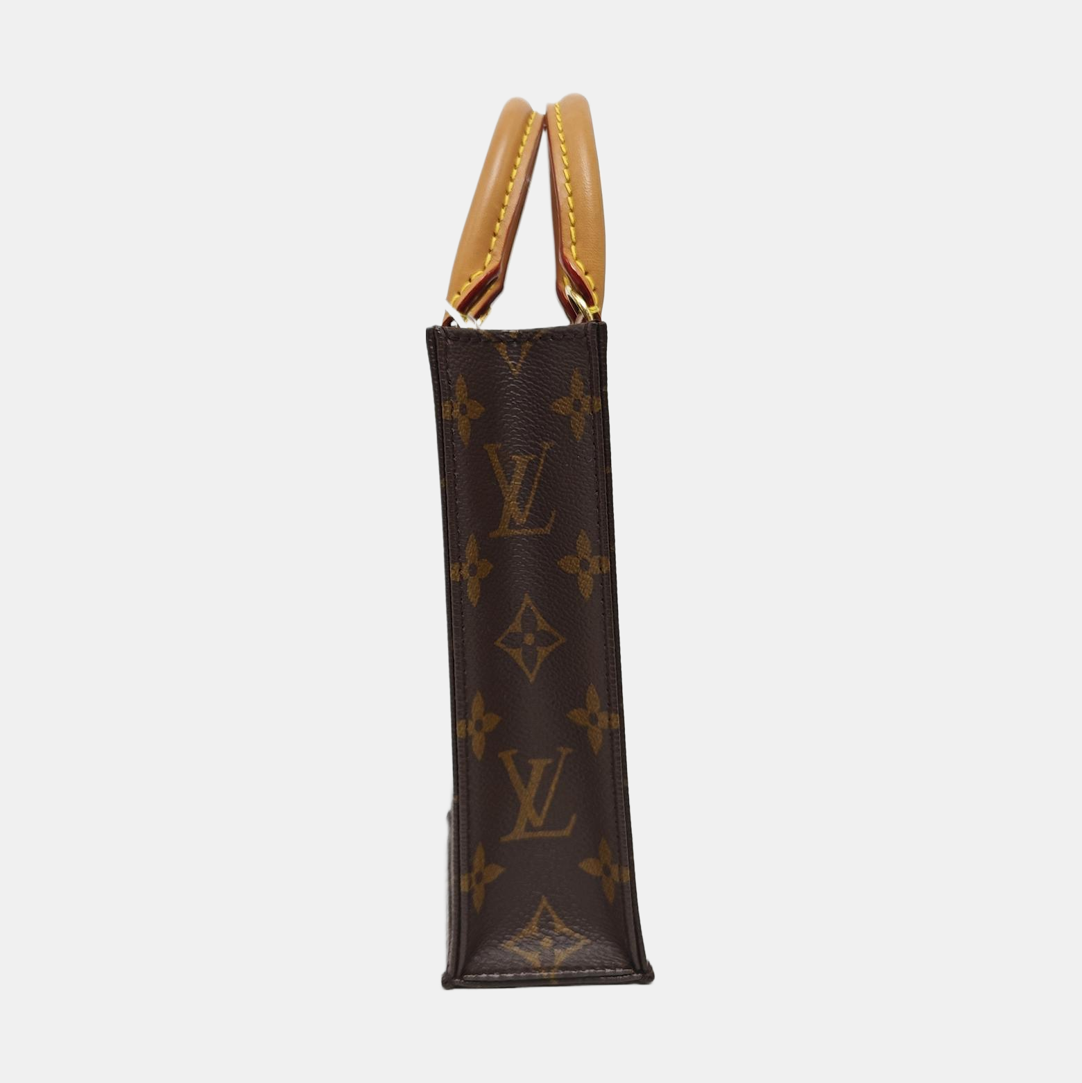SAC PLAT Mini Monogram Coated Canvas Brown