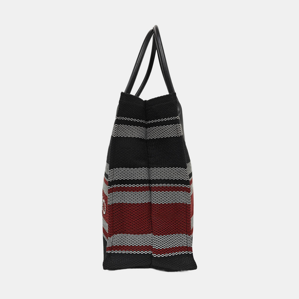 Fabric Top Handle Bag Large Gray