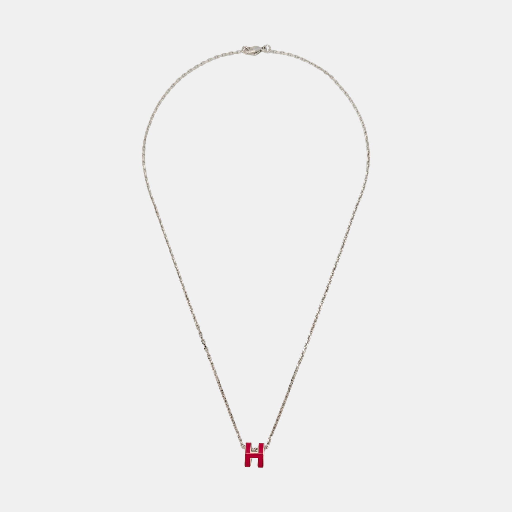 Pop H Metal Silver Necklace