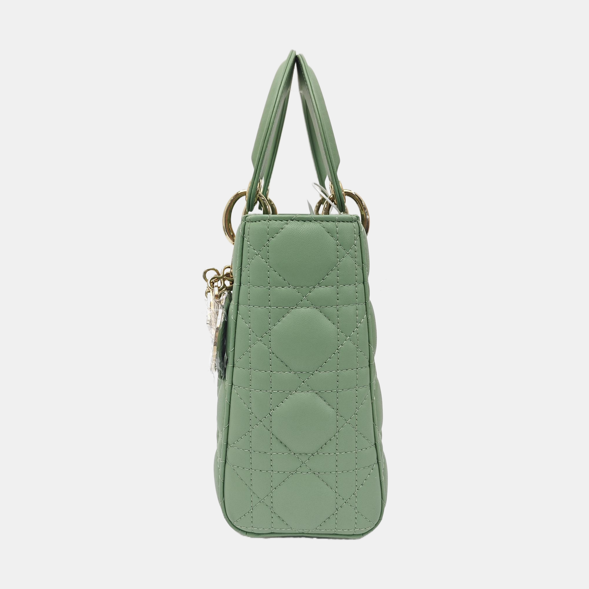 Lady Dior Small Cannage Lambskin Green