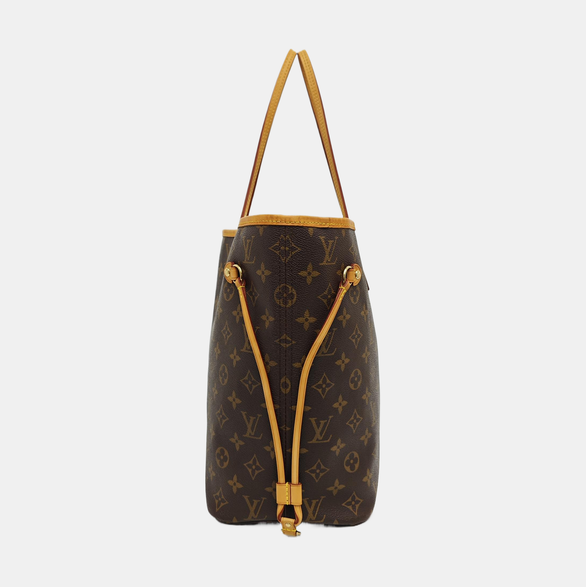 NEVERFULL MM Monogram Coated Canvas Brown