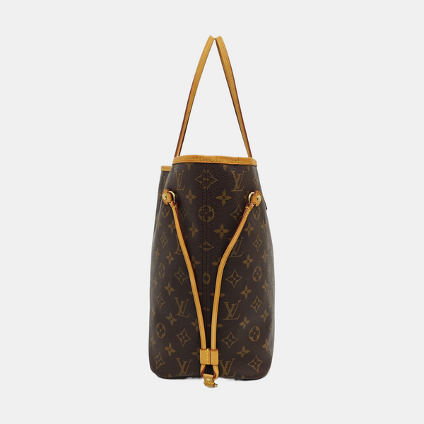 NEVERFULL MM Monogram Coated Canvas Brown