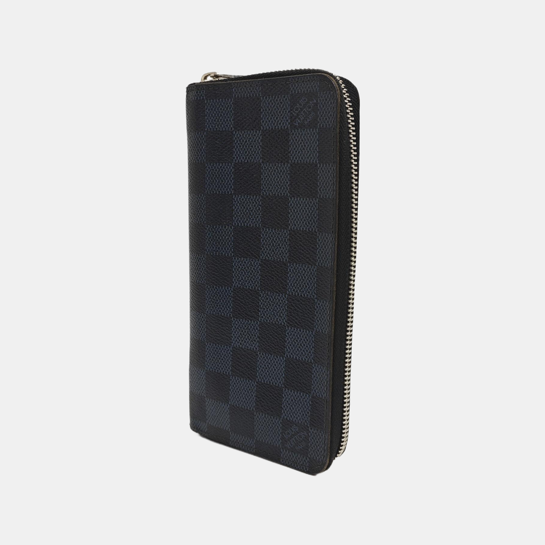 ZIPPY Damier Coated Canvas Blue Wallet