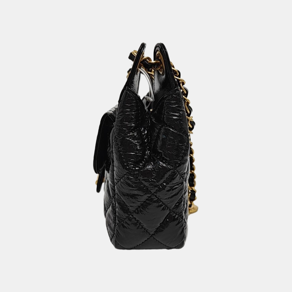 23C HOBO Small Quilted Calfskin Black