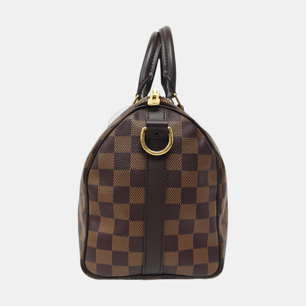 SPEEDY 25 Damier Ebene Coated Canvas Brown