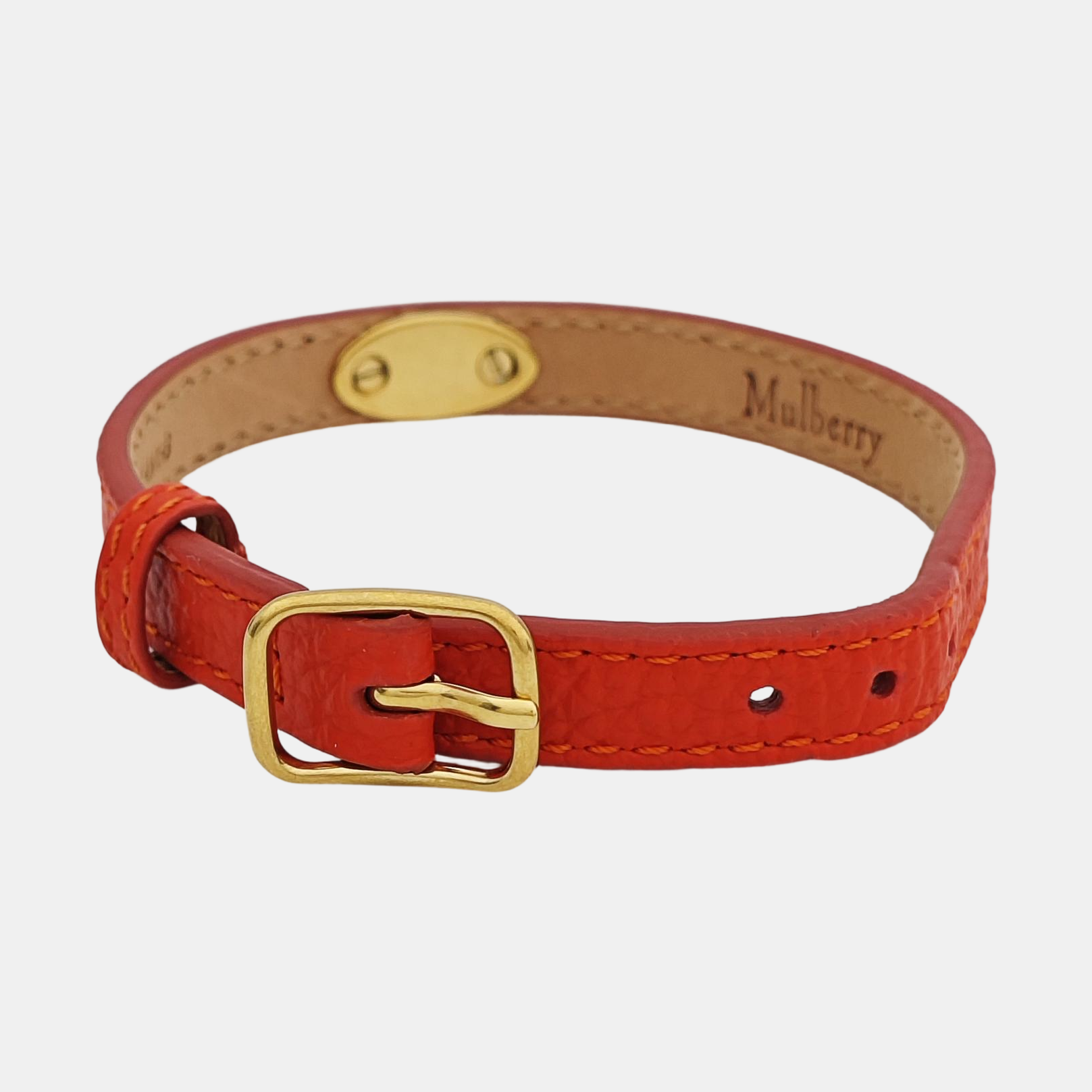 Leather Orange Bangle