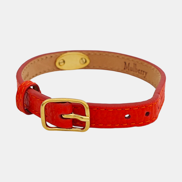Leather Orange Bangle