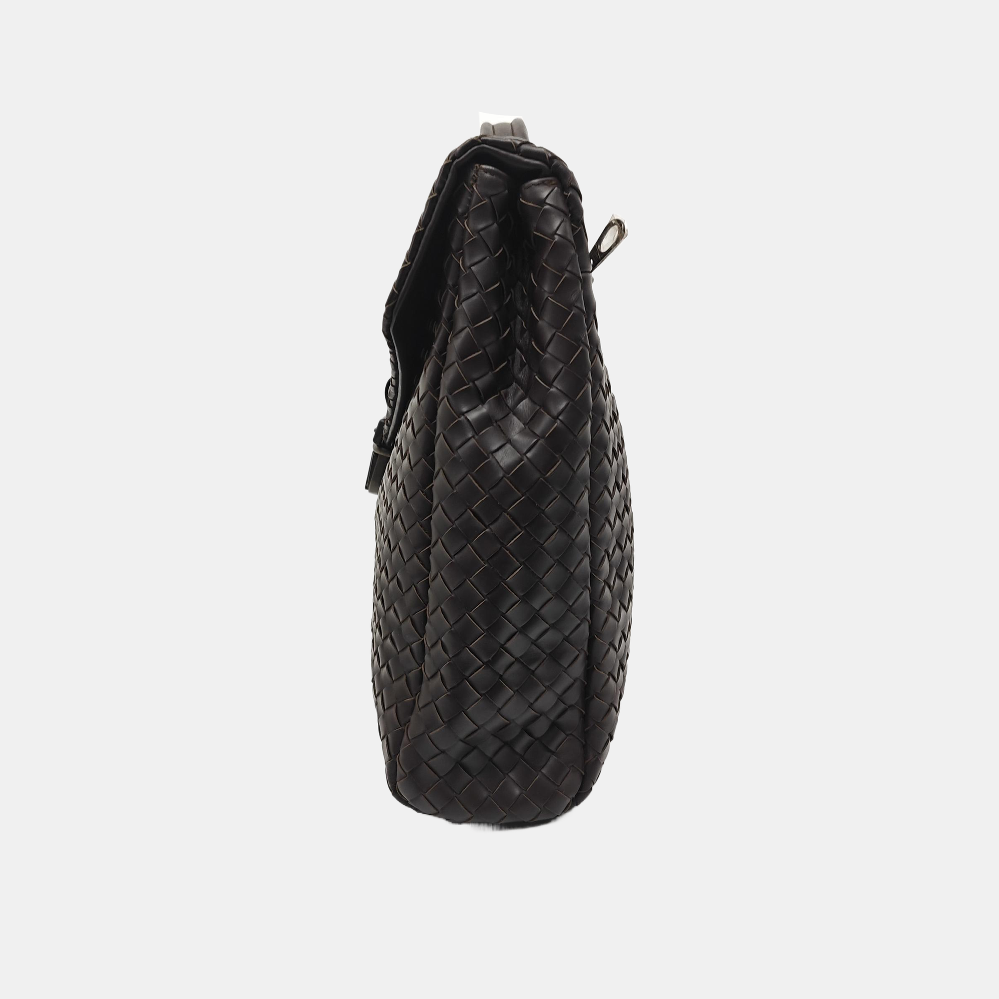 Calfskin Top Handle Bag Brown