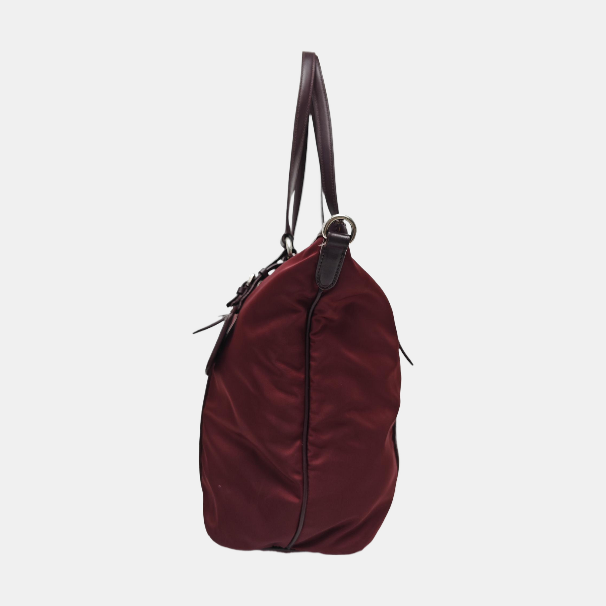 Nylon Tote Bag Red