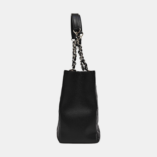 CHANEL GST Large Quilted Grained Calfskin Brown