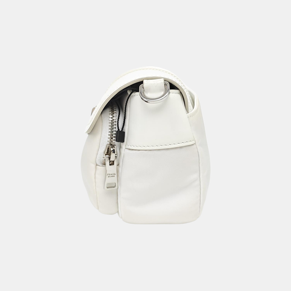 Fabric Crossbody Bag White