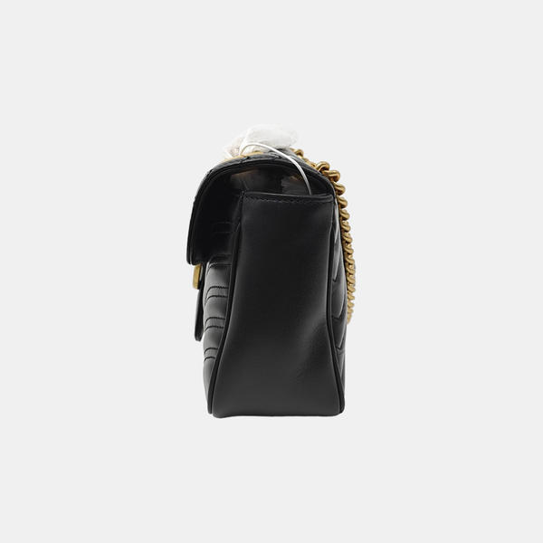 GG Marmont Small Quilted Calfskin Black