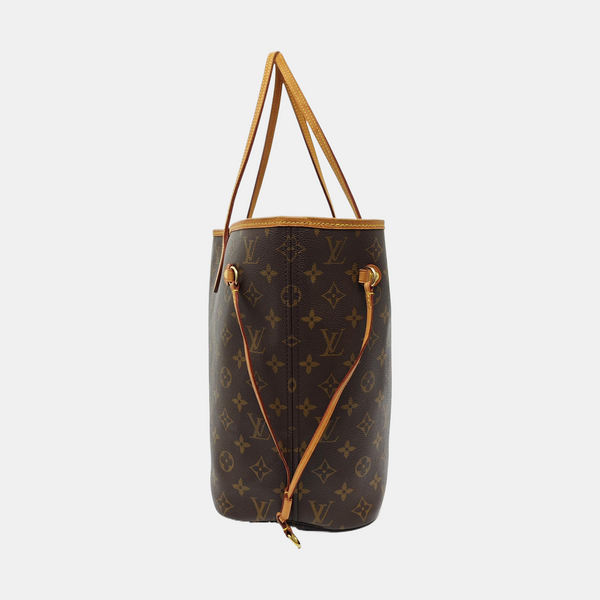 NEVERFULL MM Monogram Coated Canvas Brown