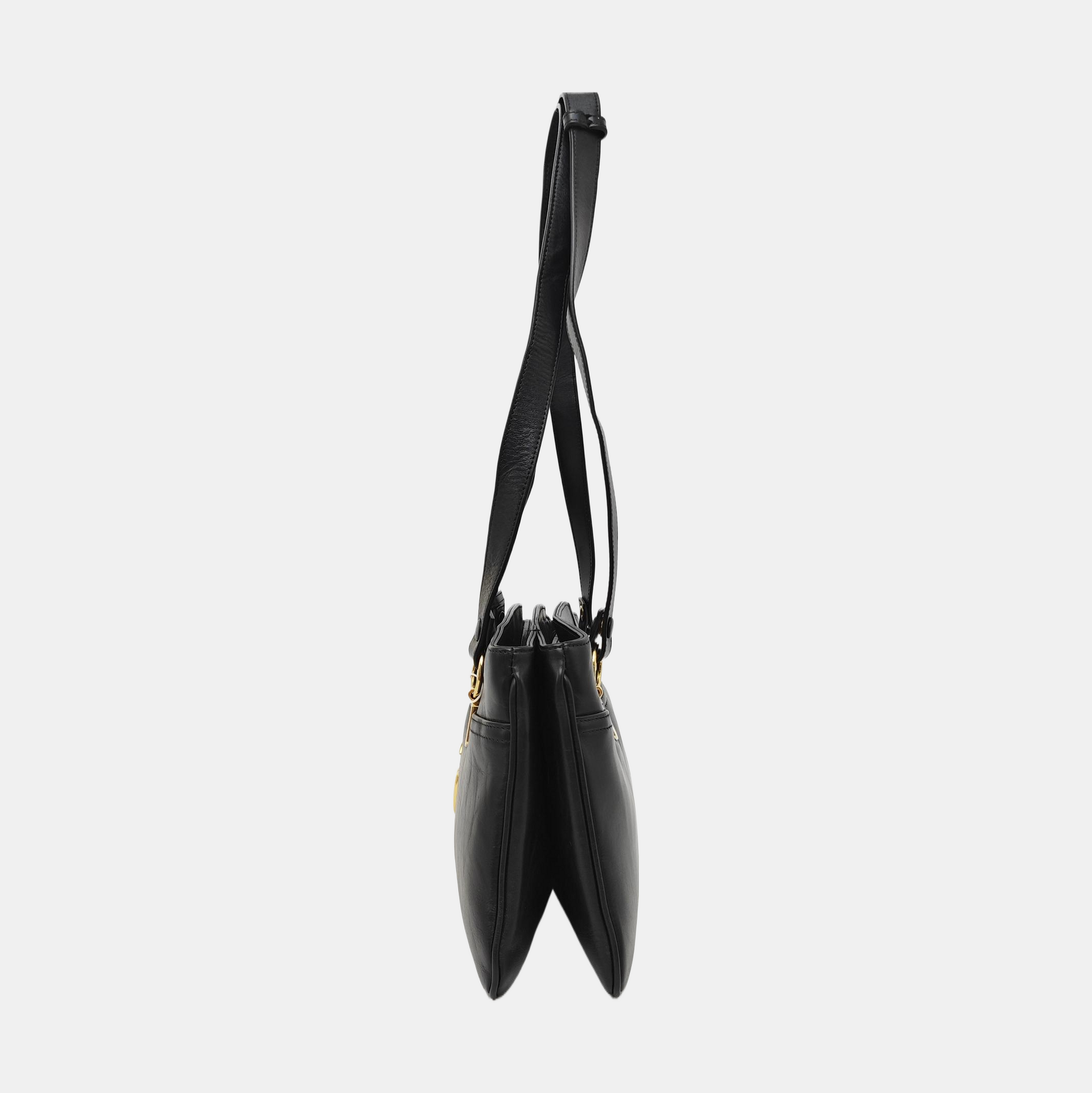 Arli Large Calfskin Black