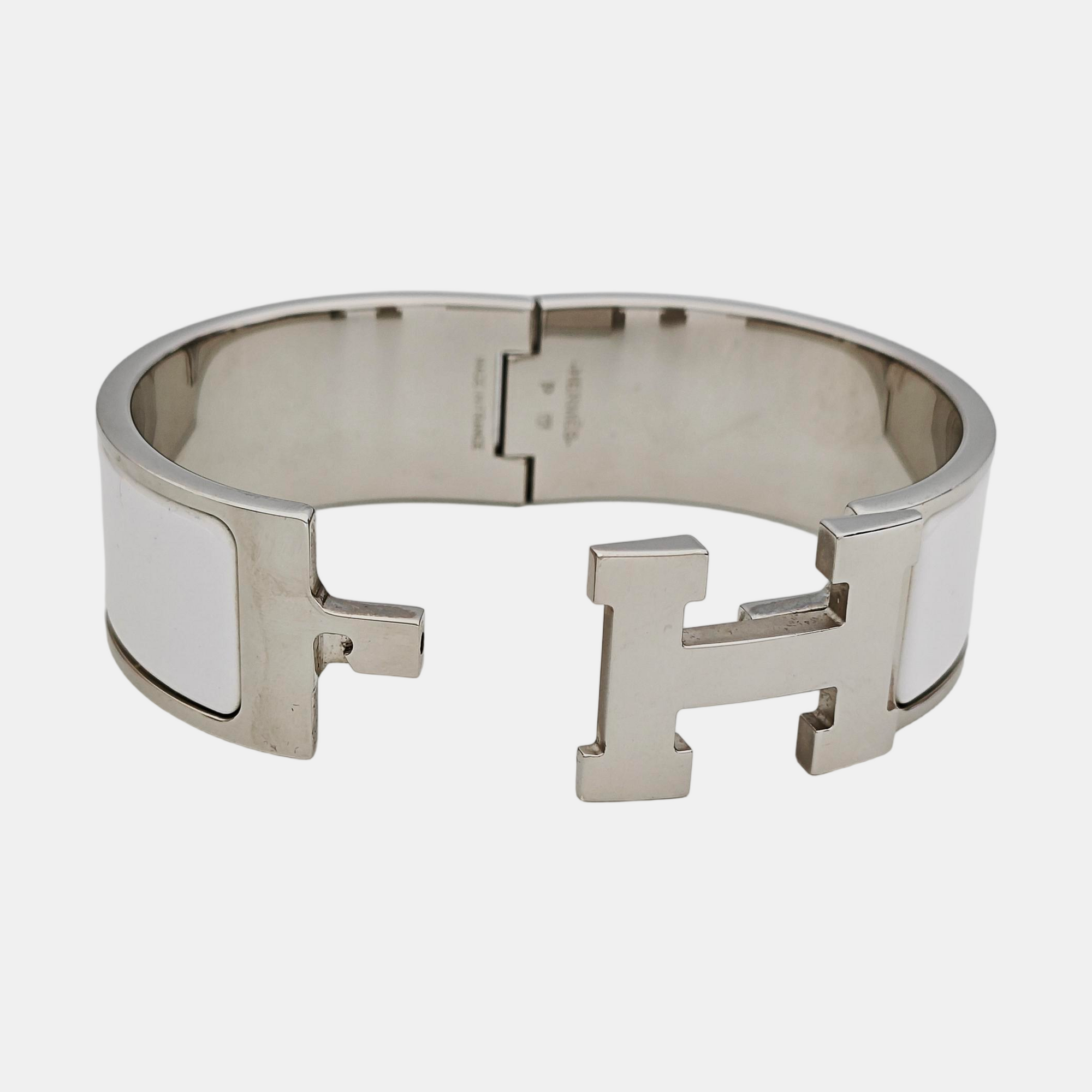 Clic Clac H Metal Silver Bangle