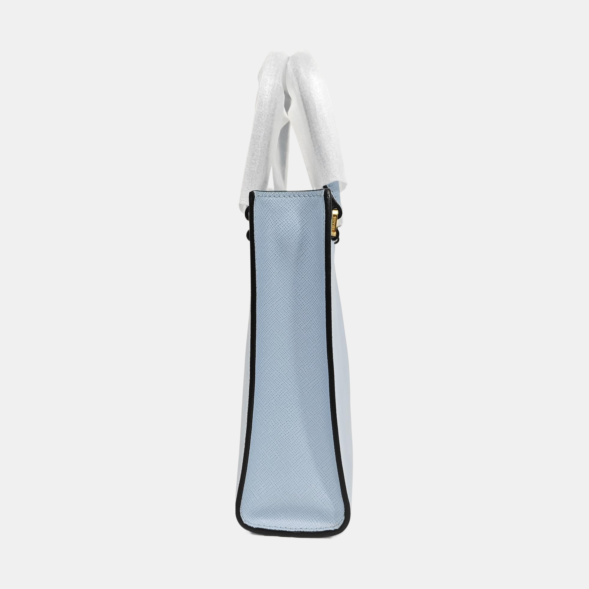 Saffiano Calfskin Tote Bag Small Blue
