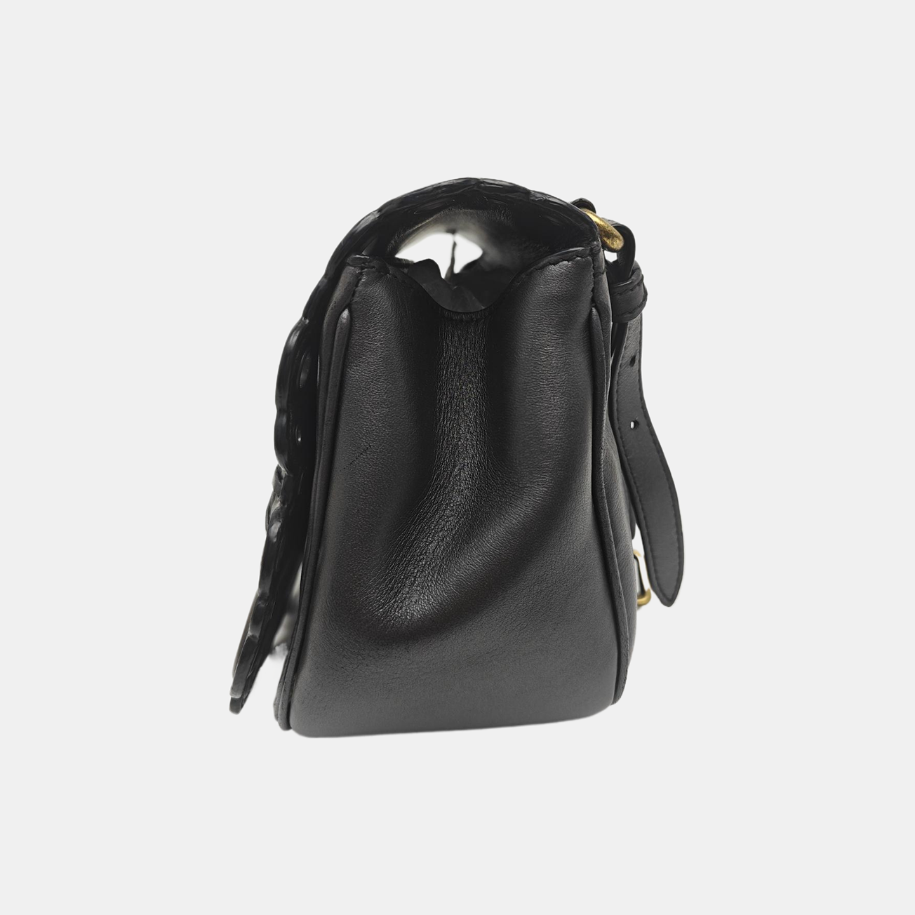 Lambskin Shoulder Bag Gray