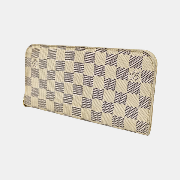 INSOLITE Damier Azur Coated Canvas White Wallet