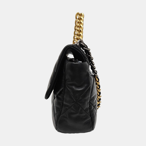 CHANEL 19 Medium Quilted Lambskin Black