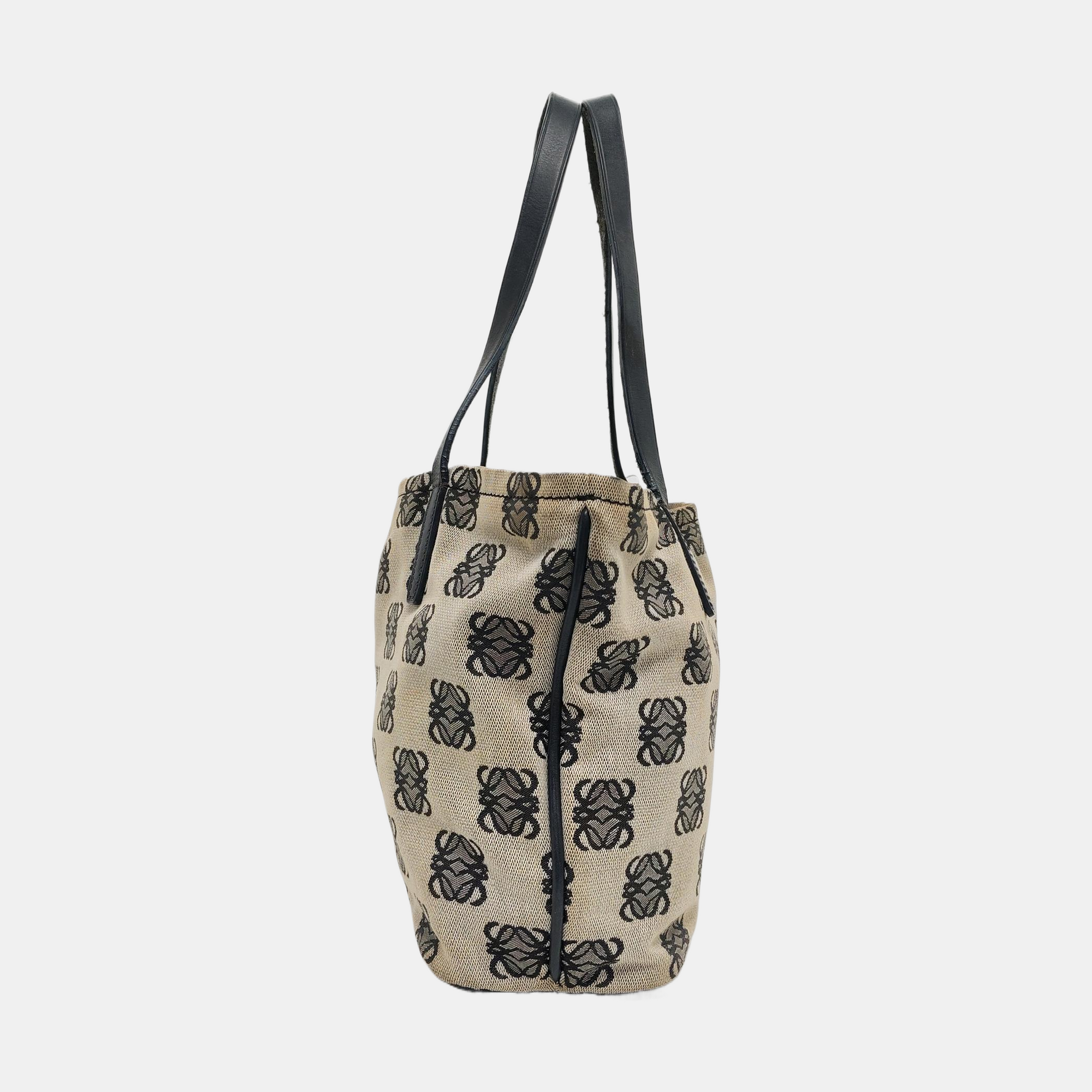 Monogram Canvas Tote Bag Gray