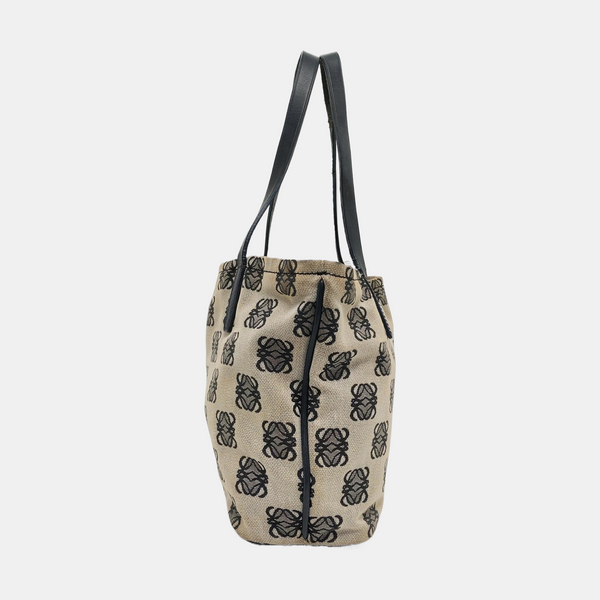 Monogram Canvas Tote Bag Gray