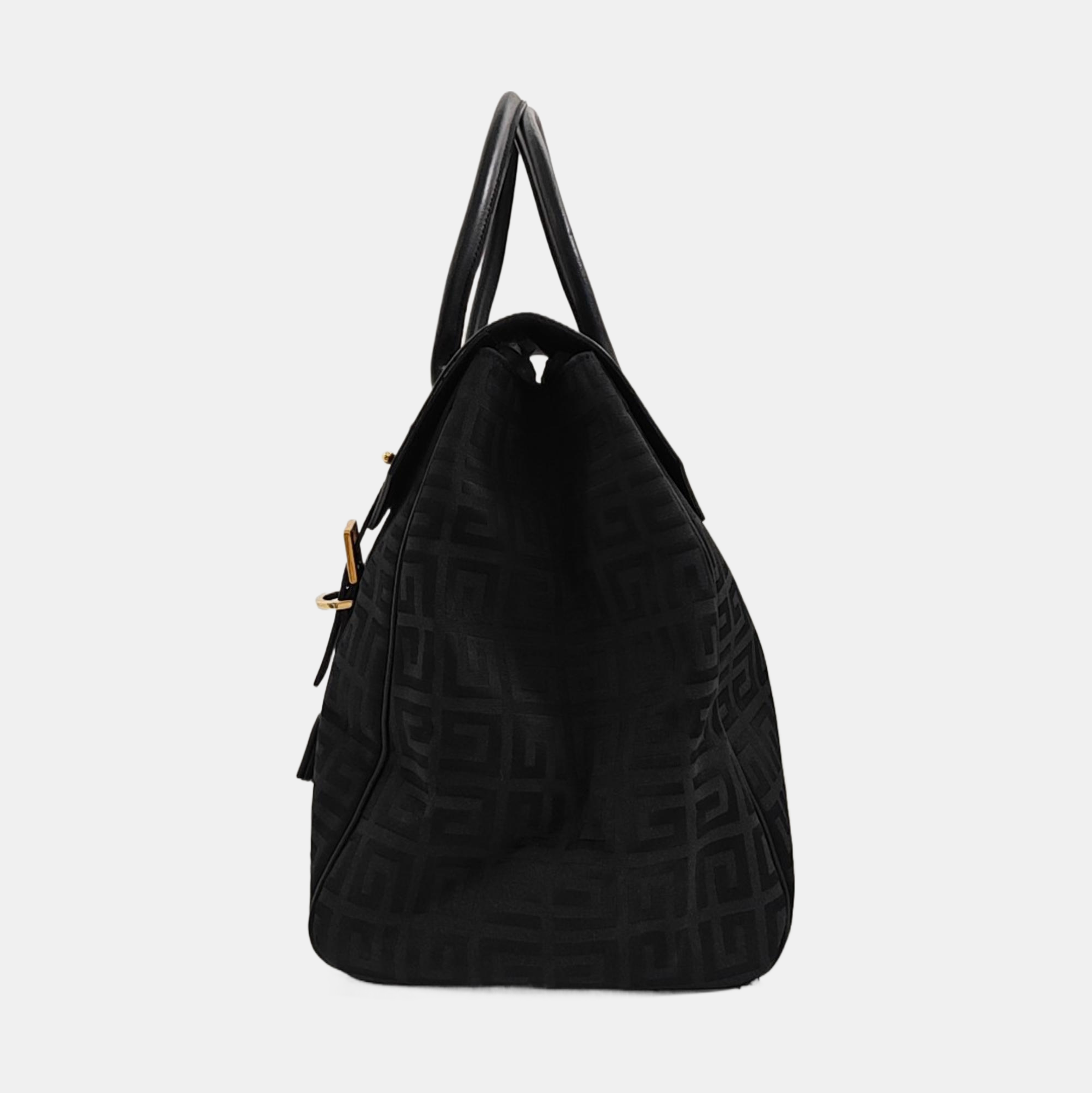 Canvas Top Handle Bag Black