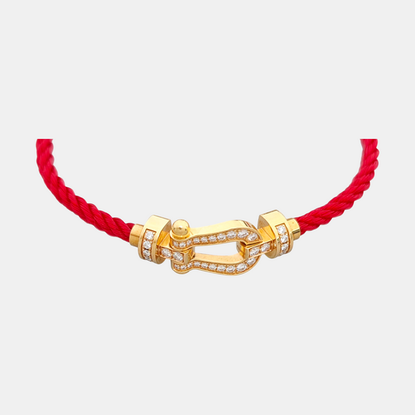 Force 10 18k Rose Gold Red Bangle