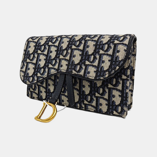 Saddle Mini Oblique Canvas Blue