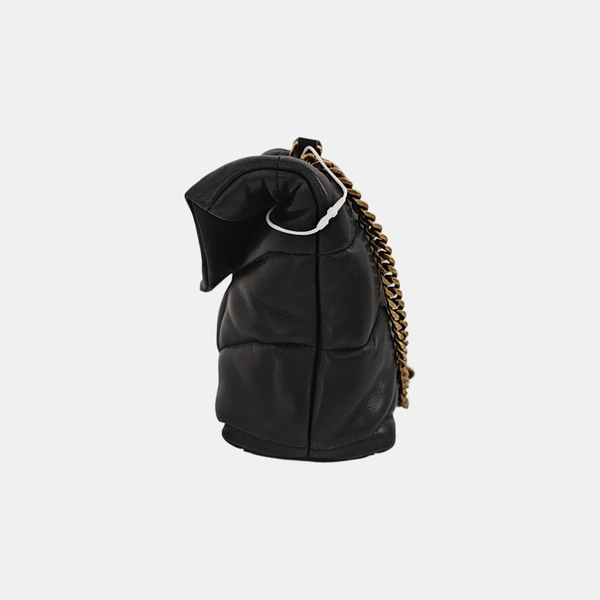 PUFFER Mini Chevron Lambskin Black
