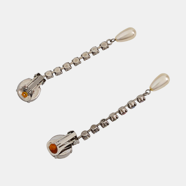 Metal Silver Clip On Earrings