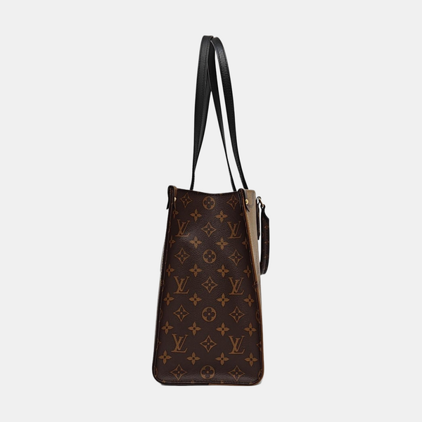 ONTHEGO MM Monogram Coated Canvas Brown