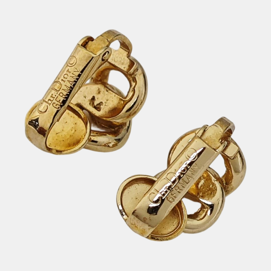 Metal Gold Clip On Earrings