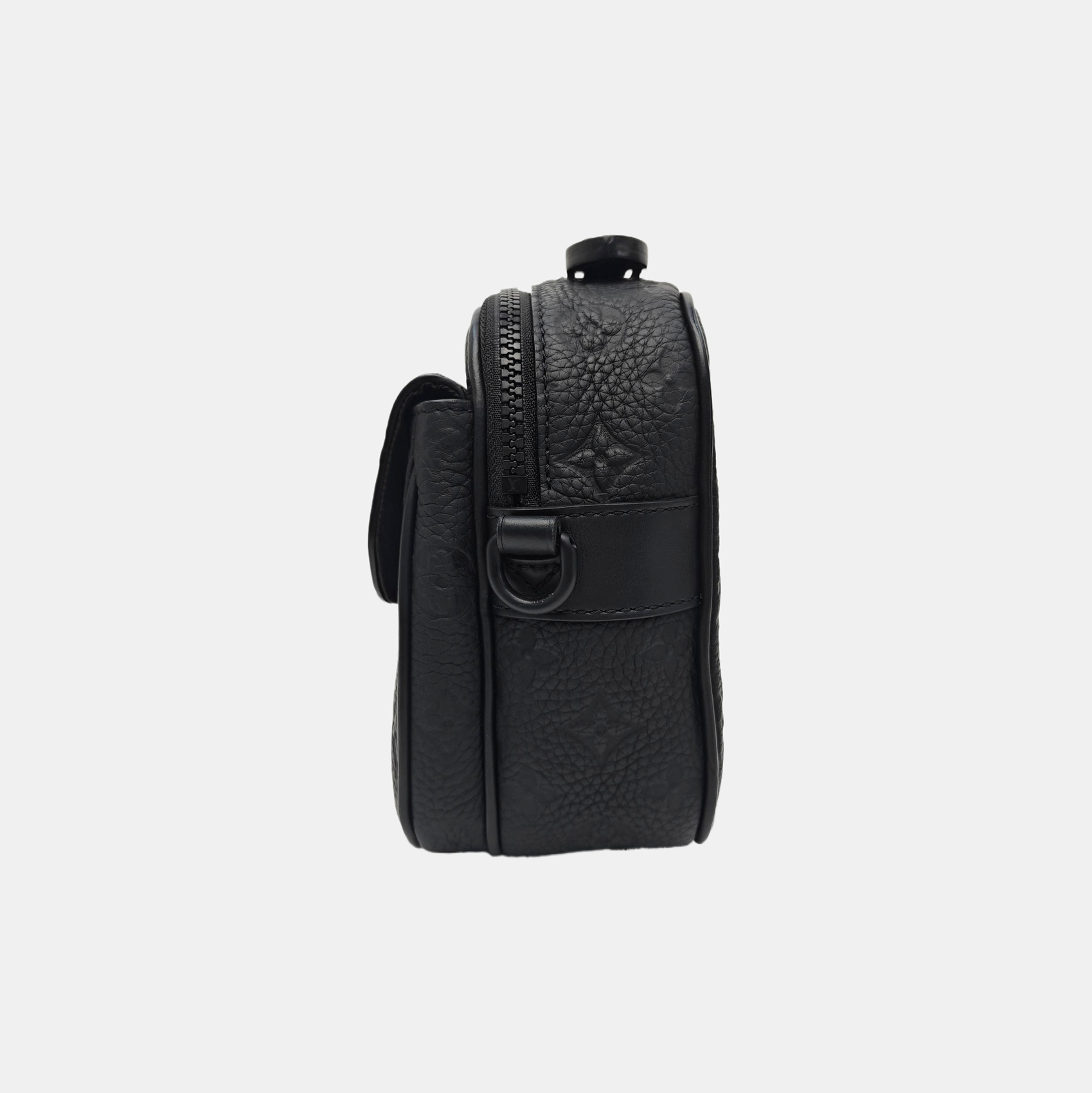 S LOCK Monogram Calfskin Black