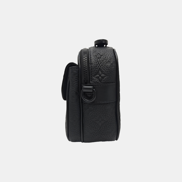 S LOCK Monogram Calfskin Black