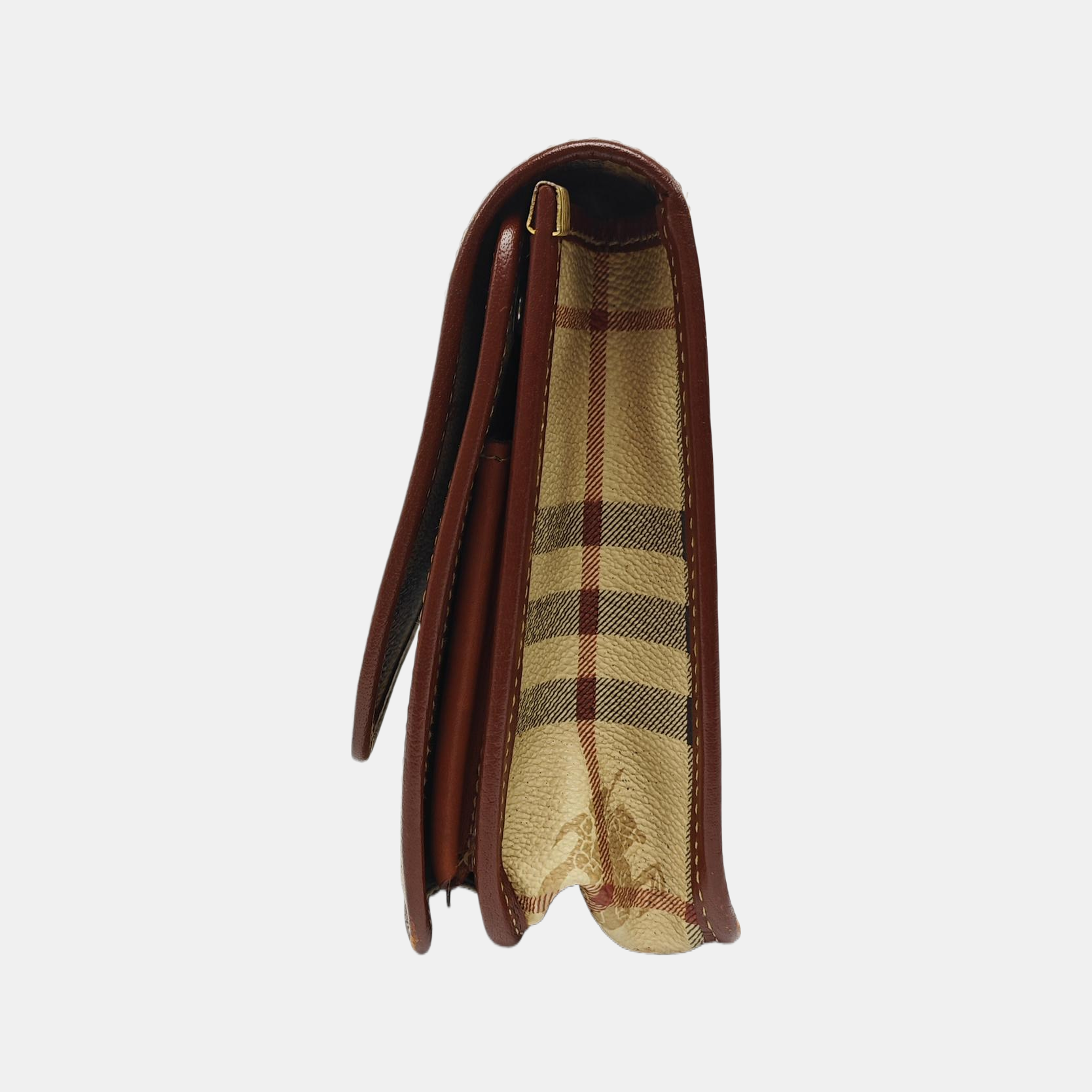Coated Canvas Shoulder Bag Brown