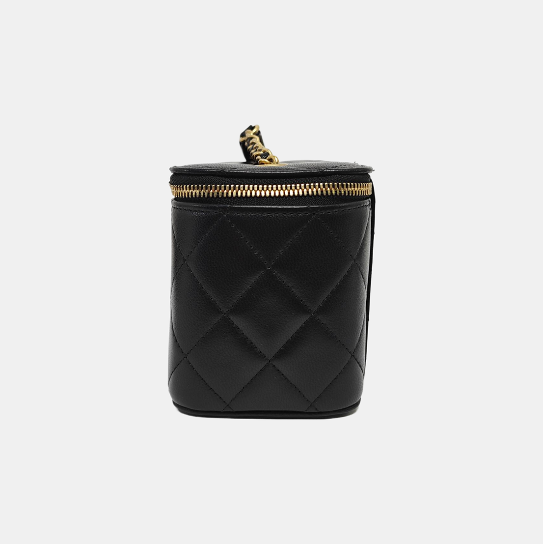 Quilted Lambskin Shoulder Bag Black