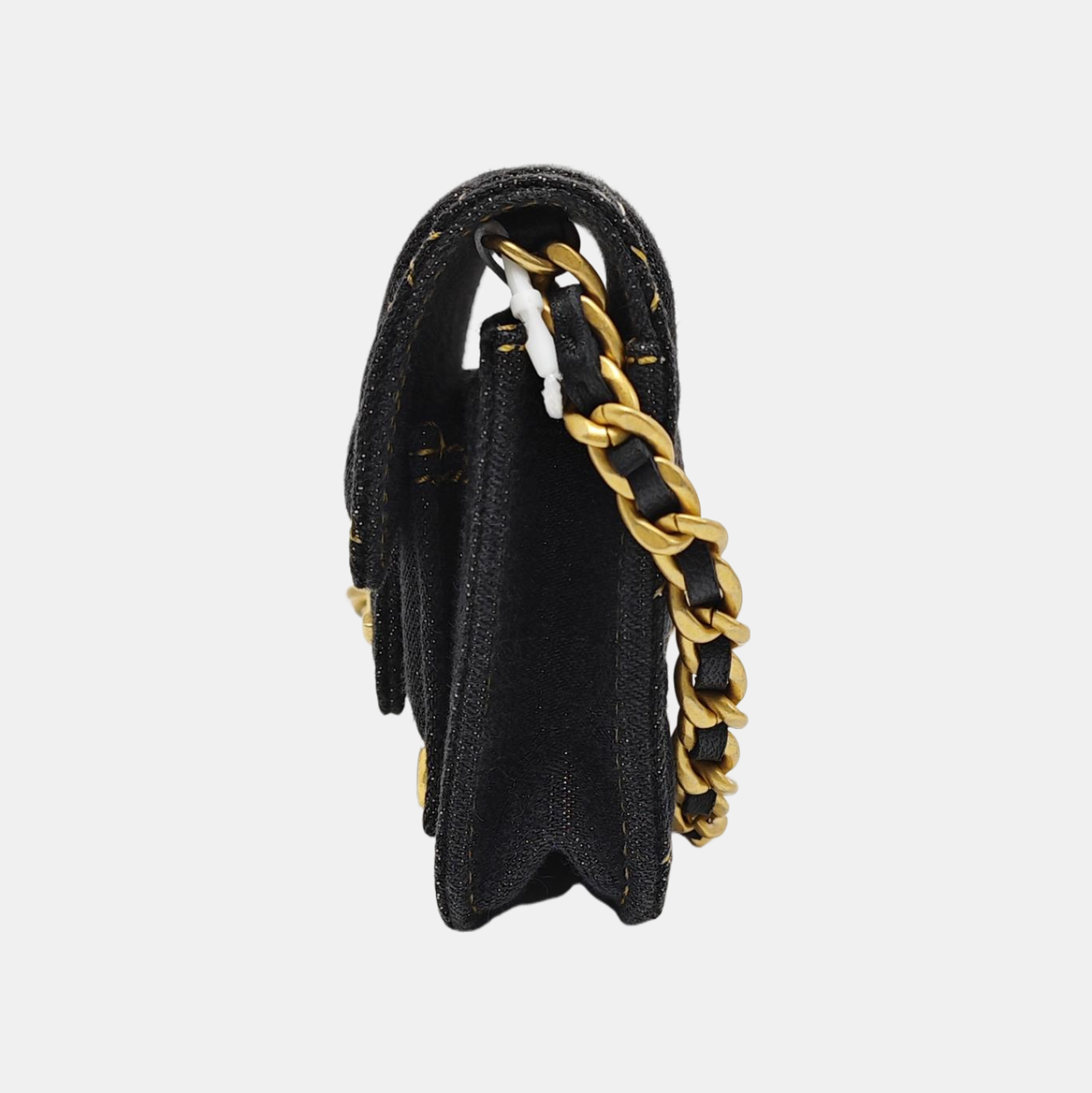 Authenticated pre-owned  CLASSIC FLAP Quilted Denim Black - Shoulder Bag at Looply