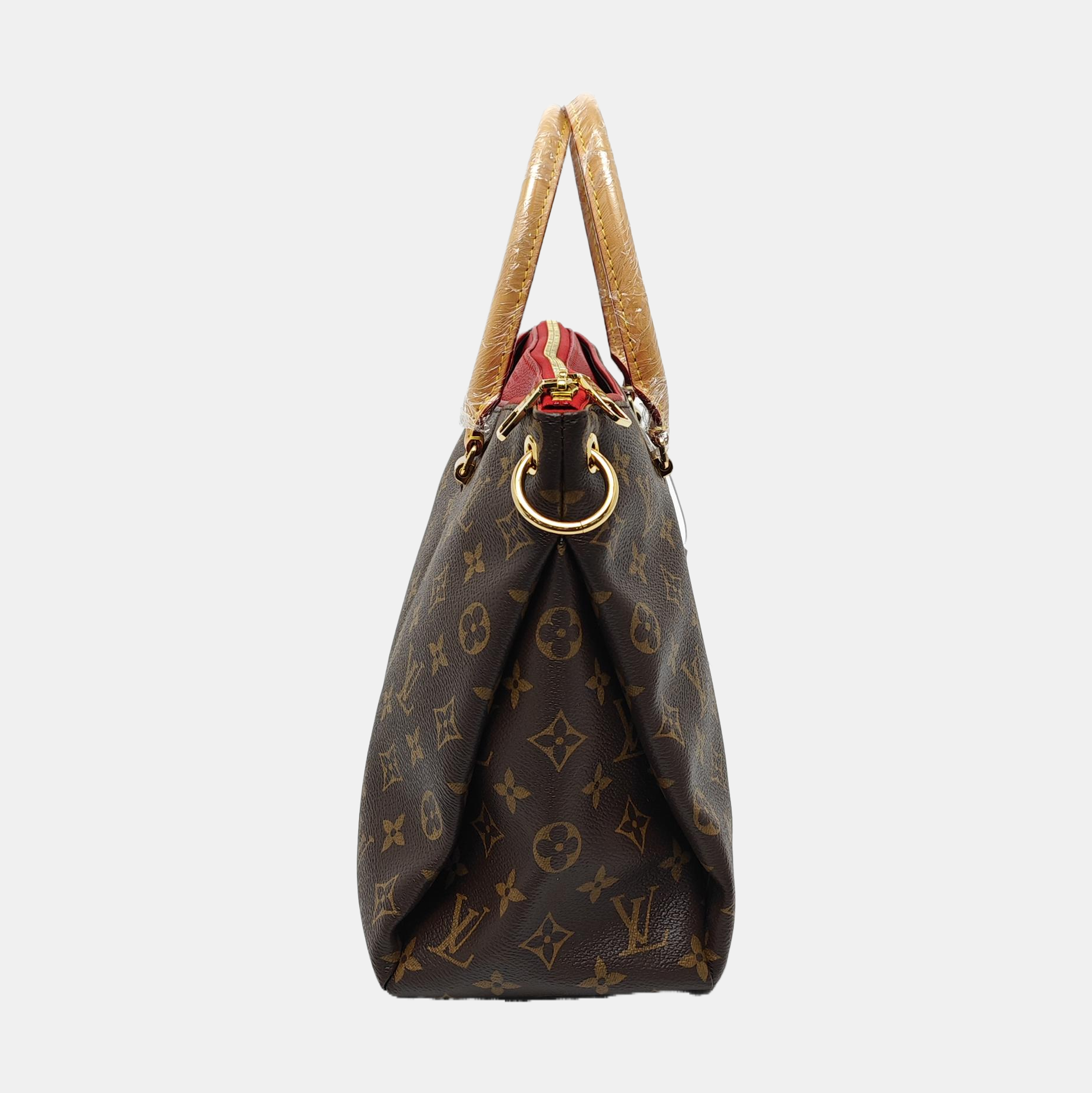 PALLAS MM Monogram Coated Canvas Brown