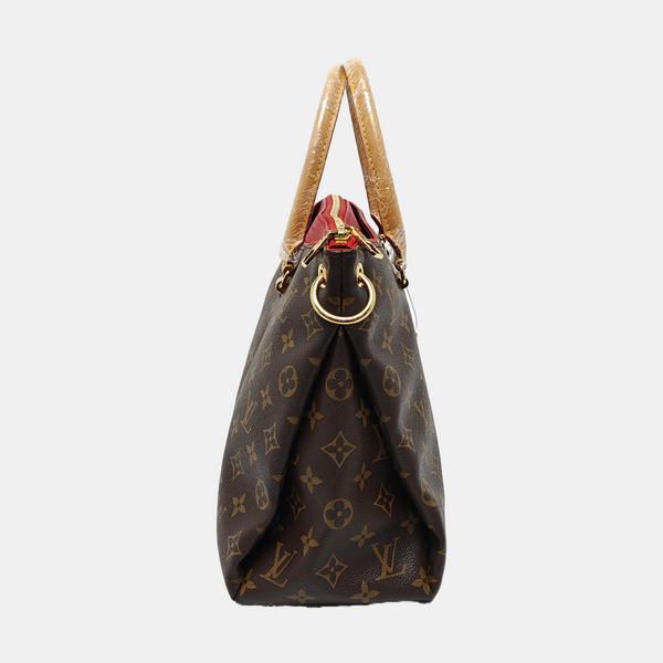PALLAS MM Monogram Coated Canvas Brown