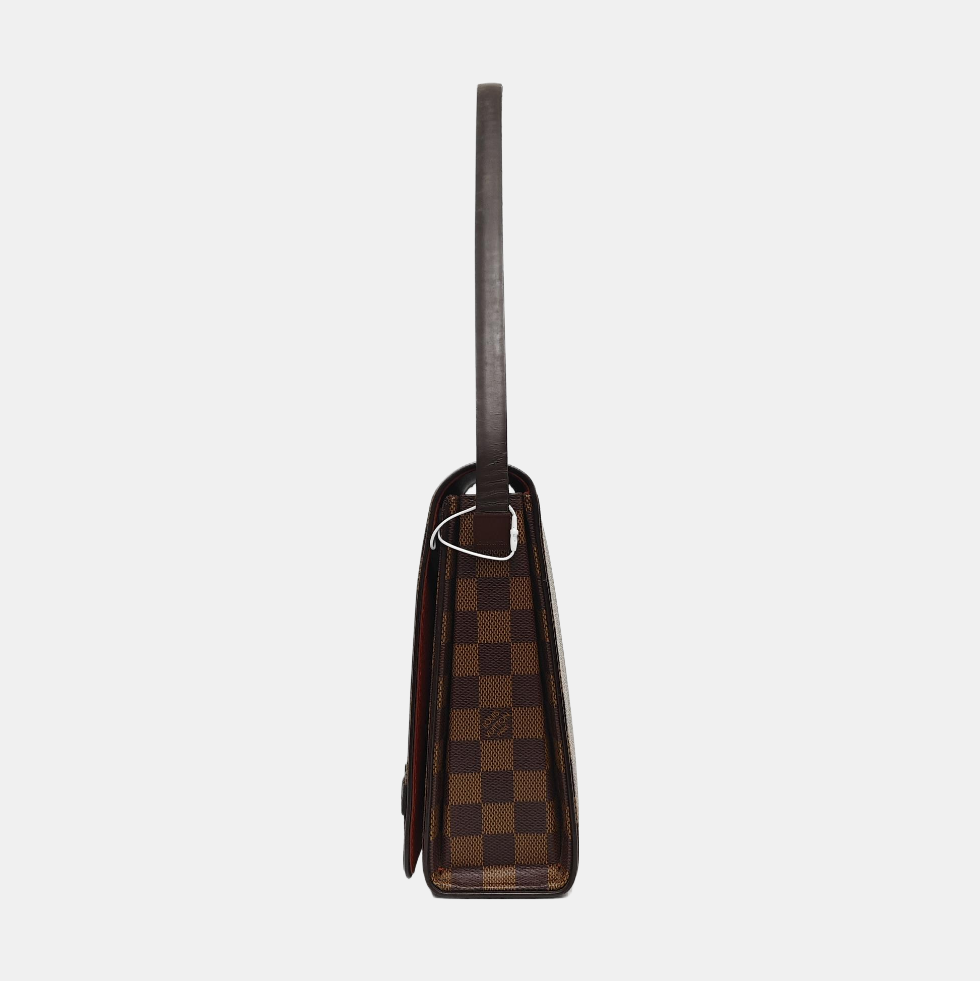 TRIBECA Damier Ebene Coated Canvas Brown