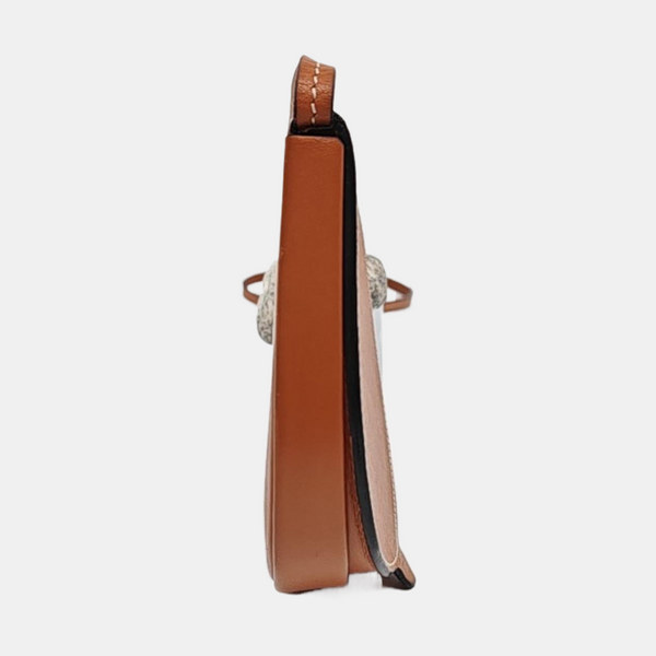 Heel Small Calfskin Brown