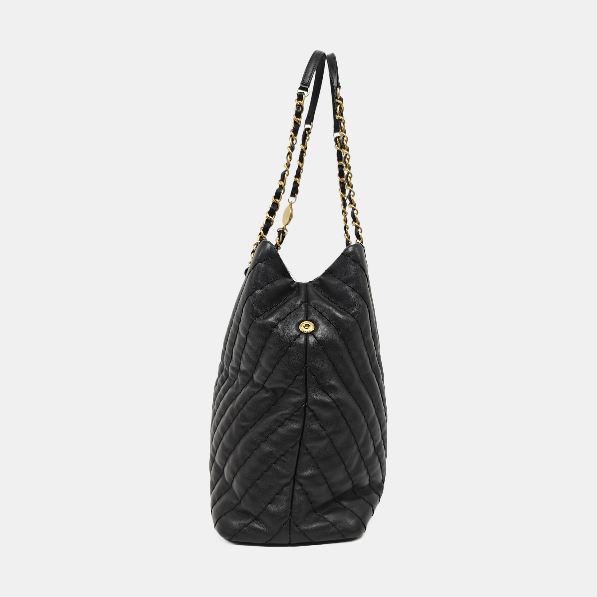 Chevron Calfskin Black