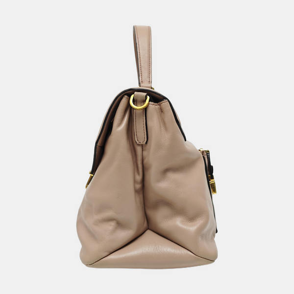 Calfskin Tote Bag Medium Pink