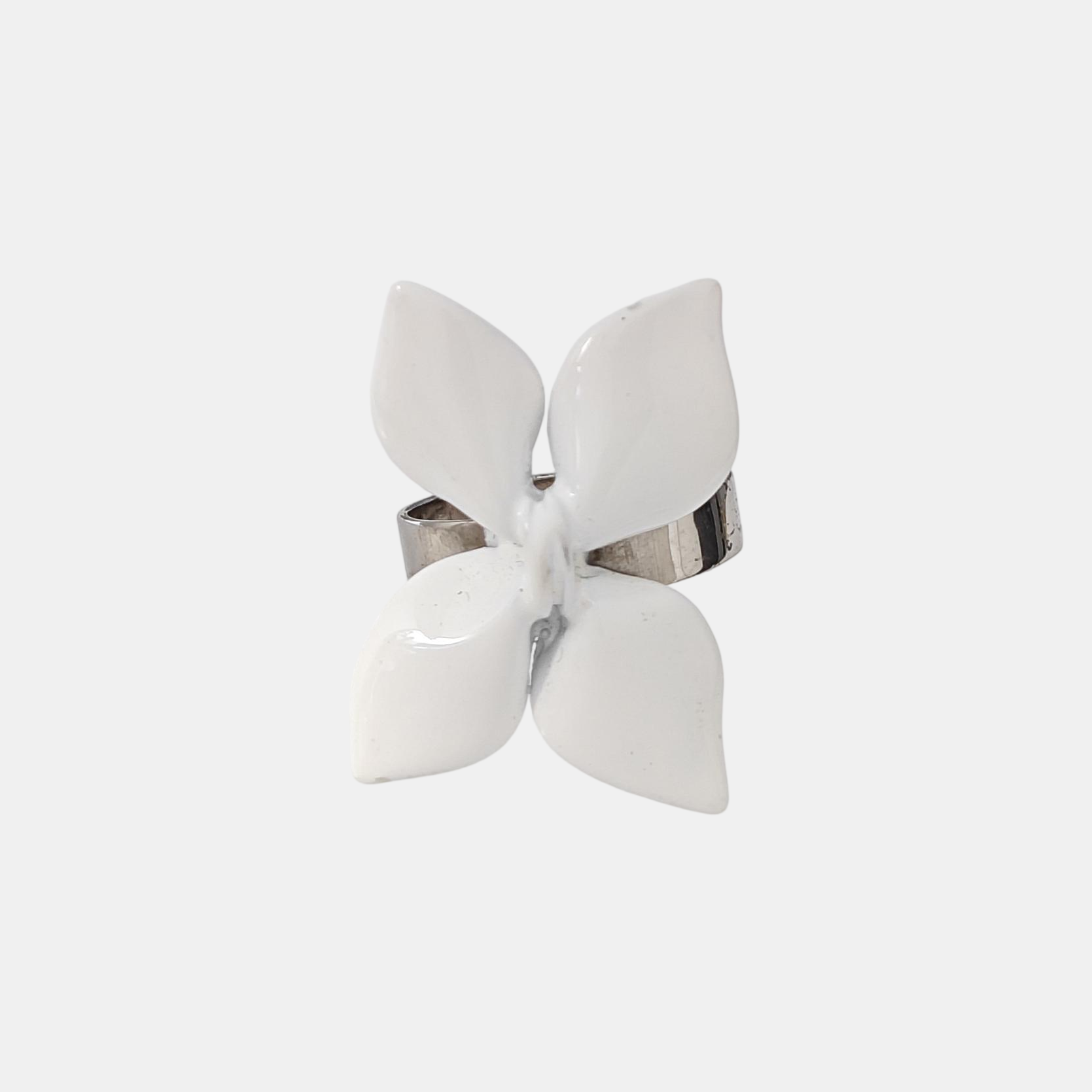 Metal White Ring EU 53
