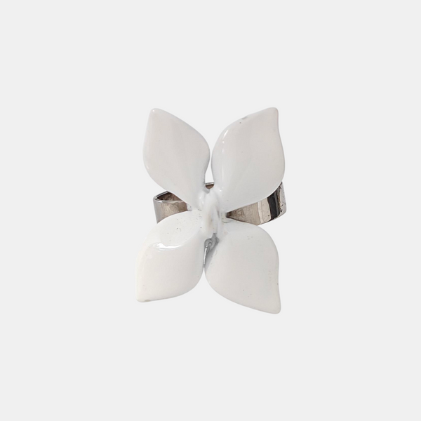 Metal White Ring EU 53