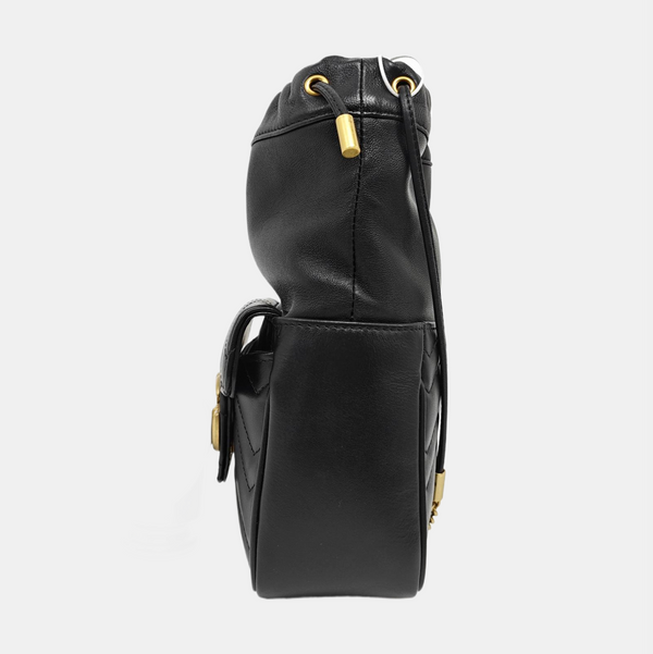 GG Marmont Mini Quilted Calfskin Black