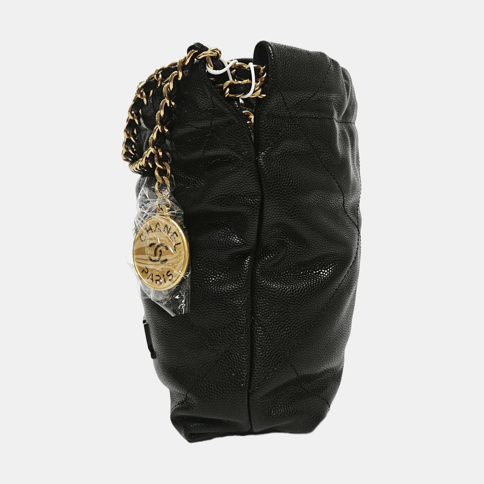 CHANEL 22 Mini Quilted Grained Calfskin Black